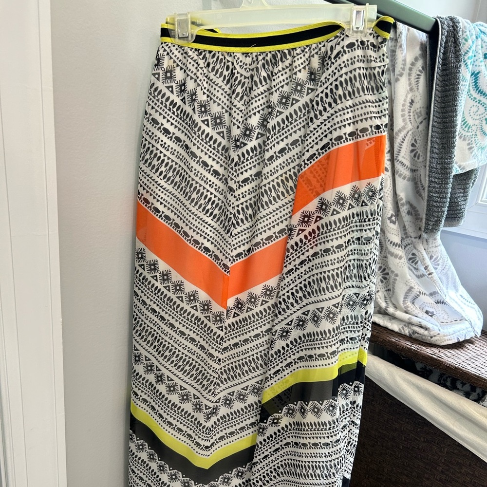 Print long skirt